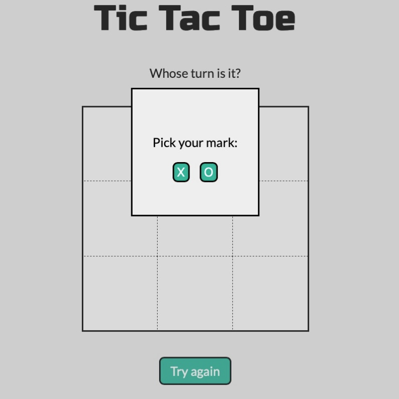 Classic tic tac toe game